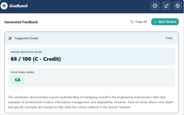 GradiumX - AI-Powered Grading Assistant